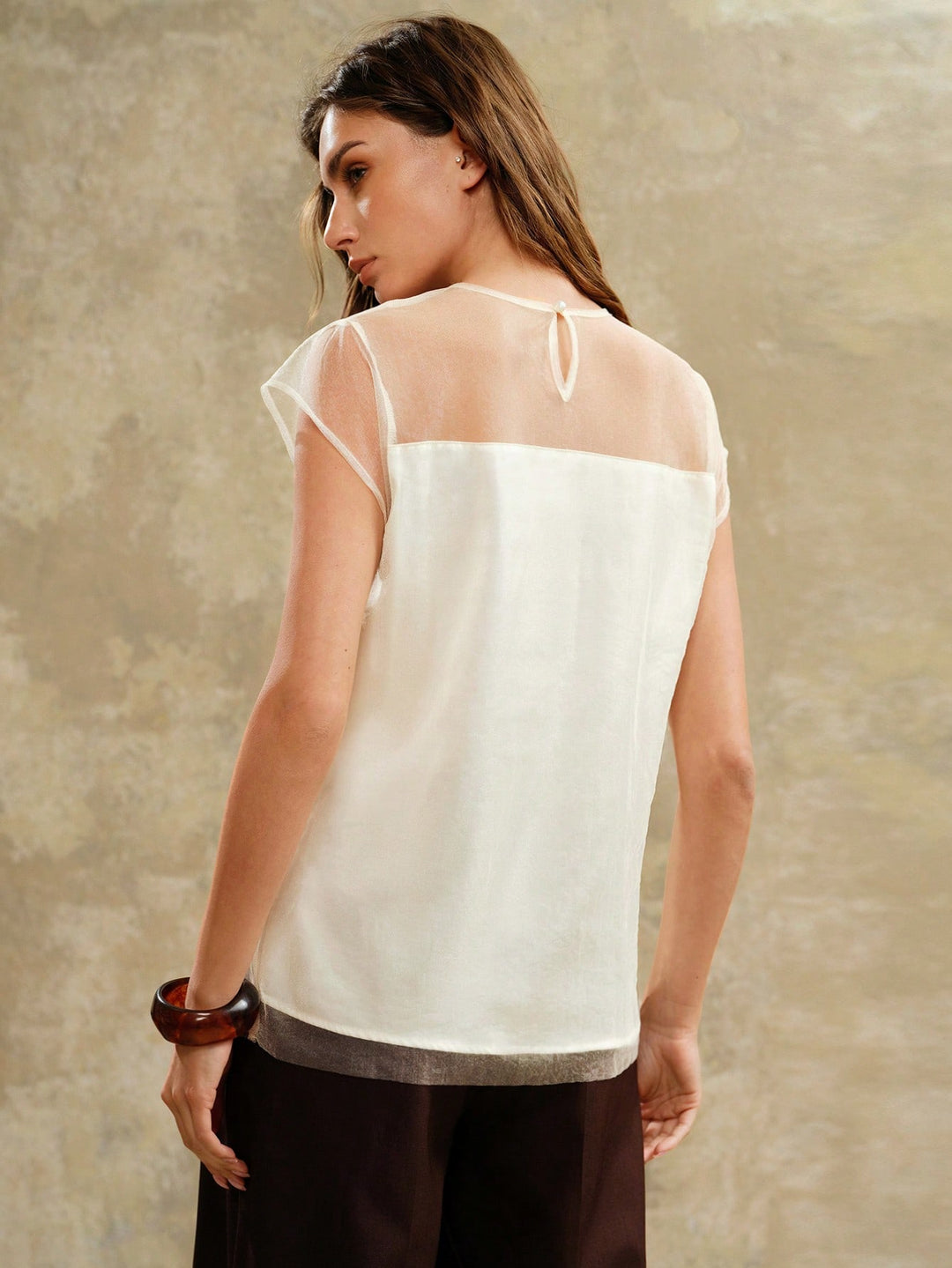 Top SHEIN, alb