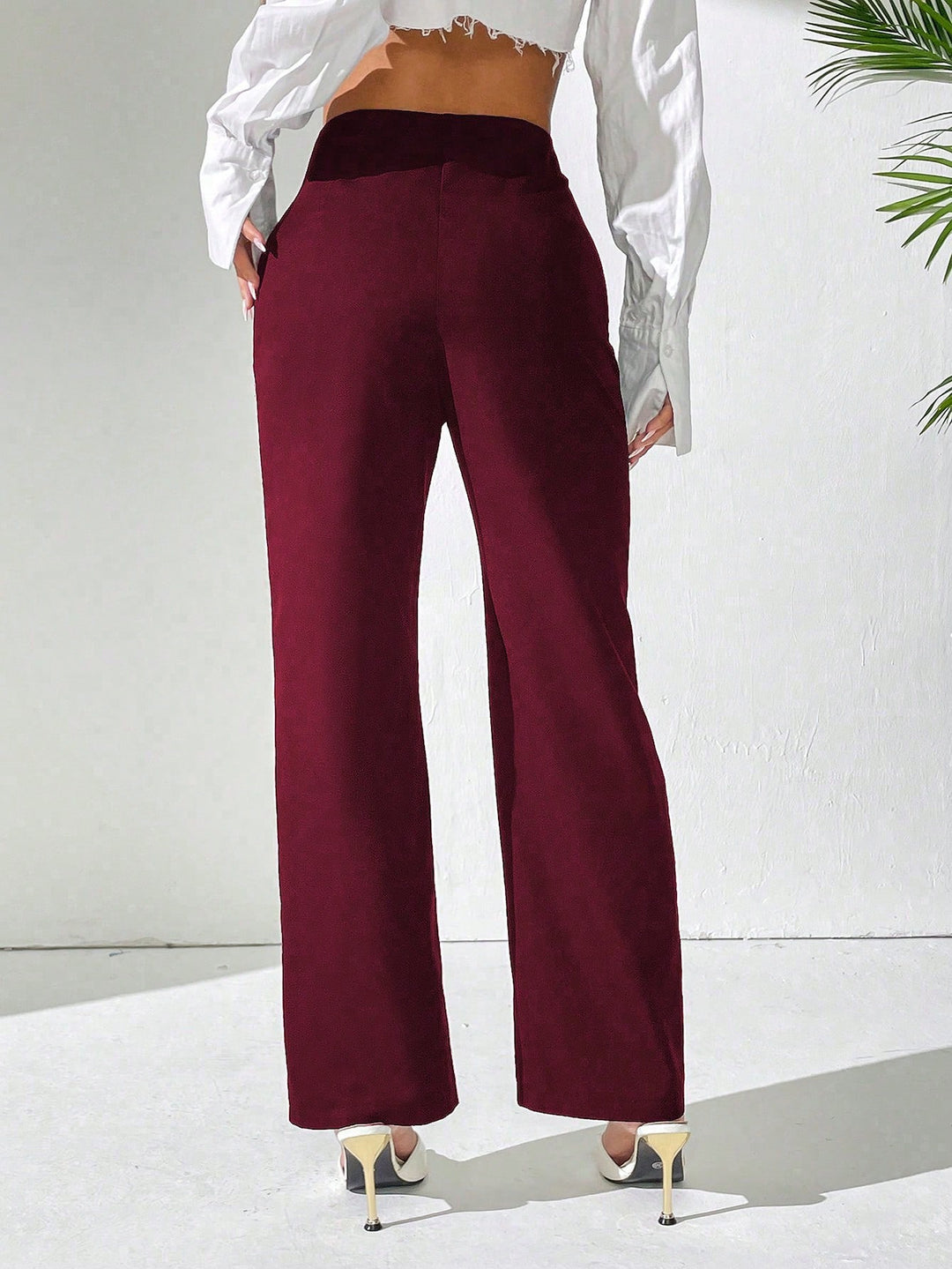 Pantaloni SHEIN, vișiniu
