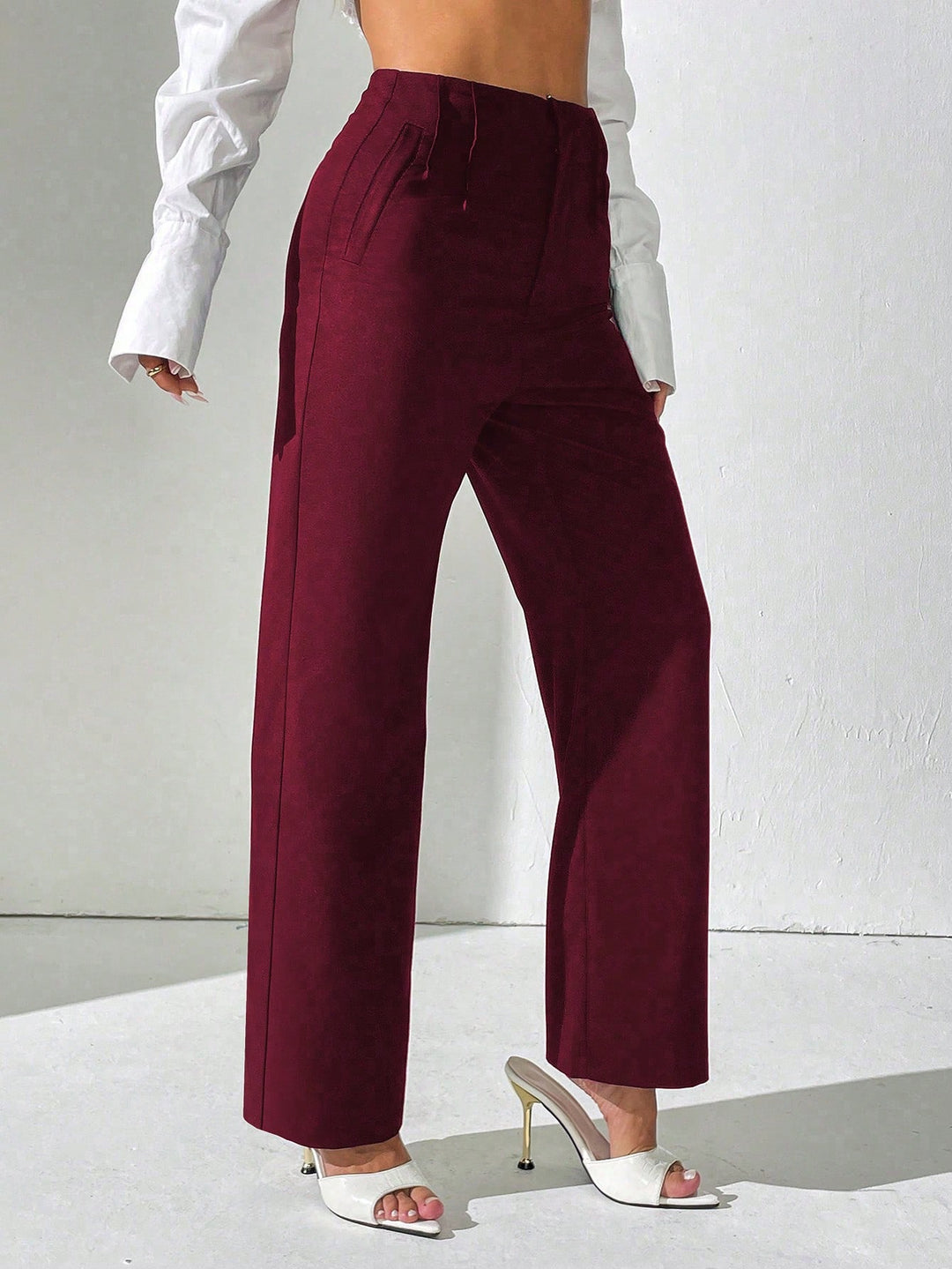 Pantaloni SHEIN, vișiniu