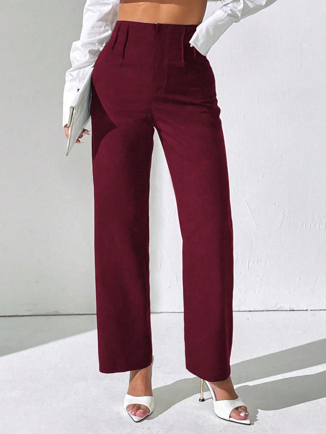 Pantaloni SHEIN, vișiniu