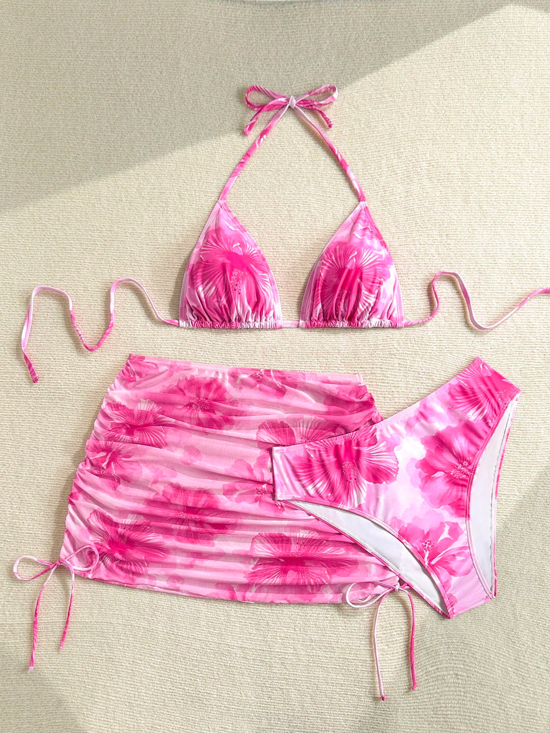 Set bikini de baie SHEIN, roz