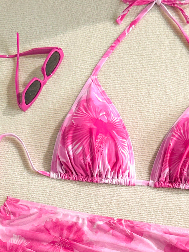 Set bikini de baie SHEIN, roz