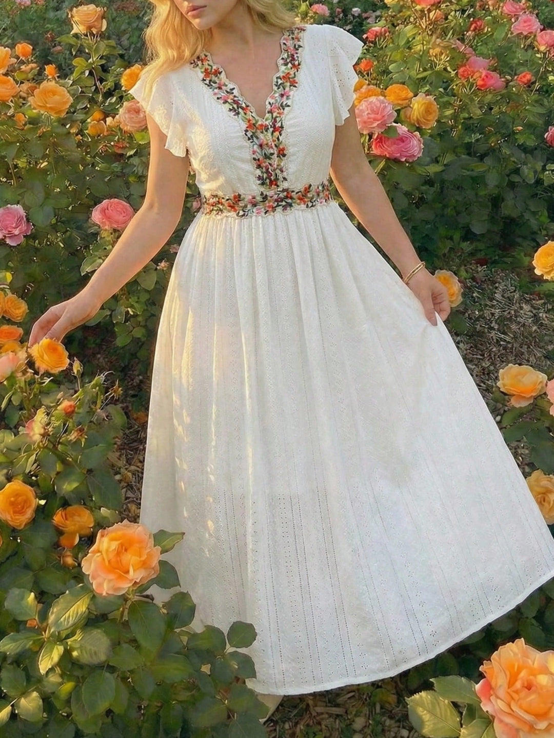 Rochie maxi SHEIN, alb