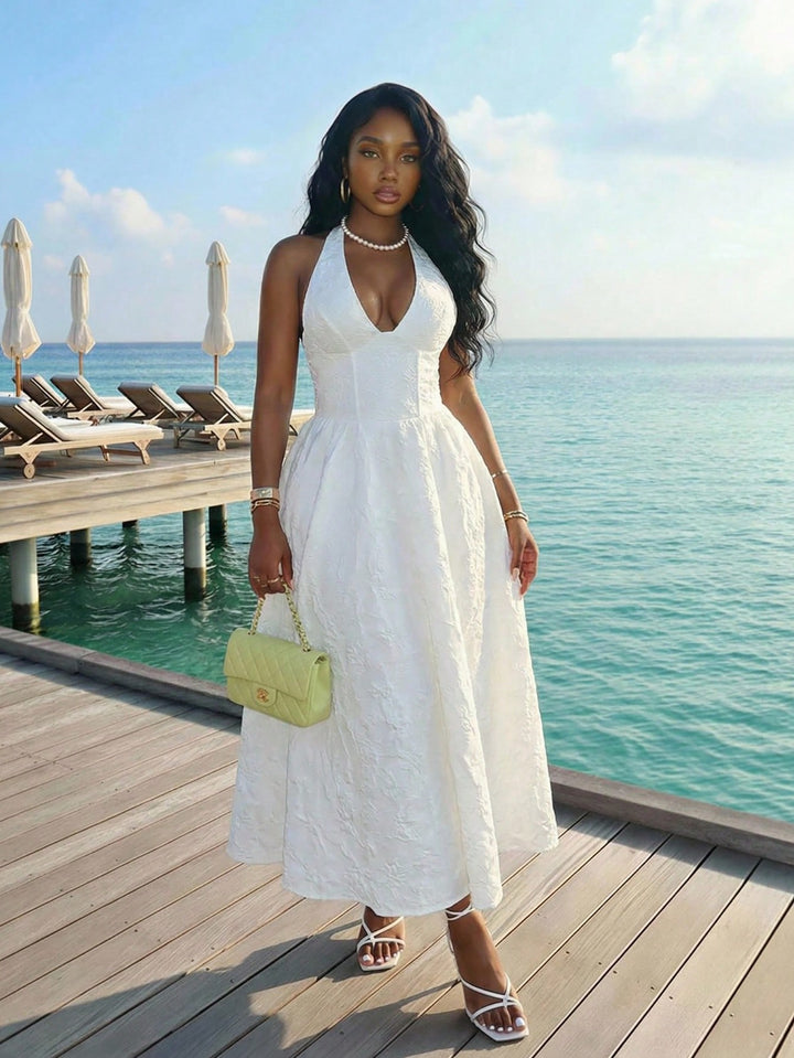 Rochie maxi SHEIN, alb