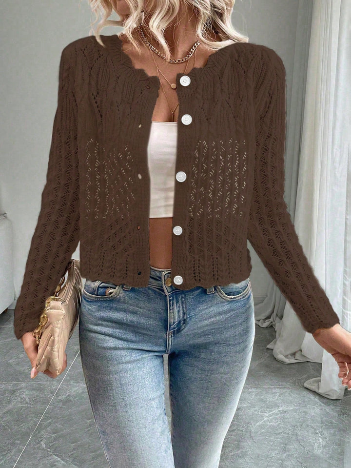 Cardigan SHEIN, maro