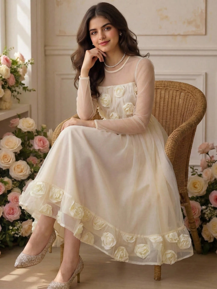Rochie SHEIN, crem