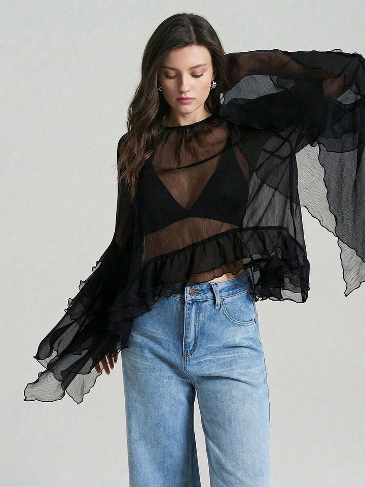 Top SHEIN, negru