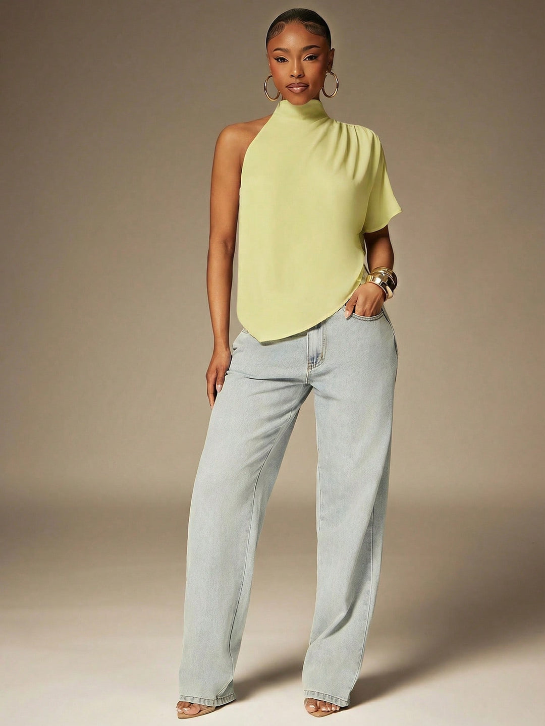 Top SHEIN, galben
