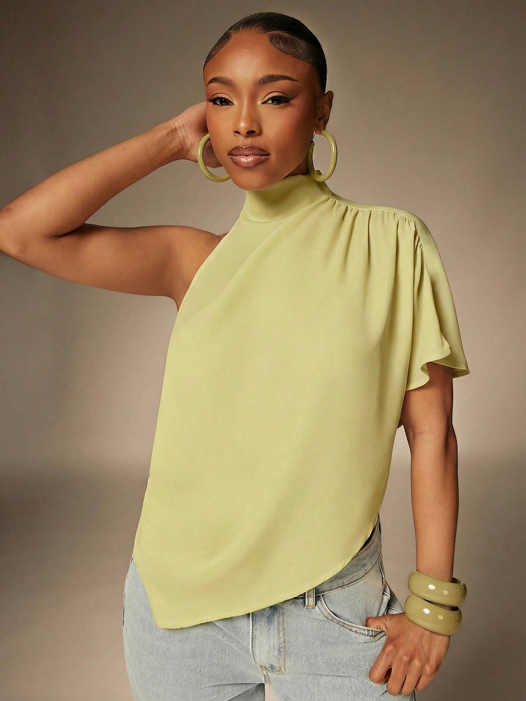 Top SHEIN, galben