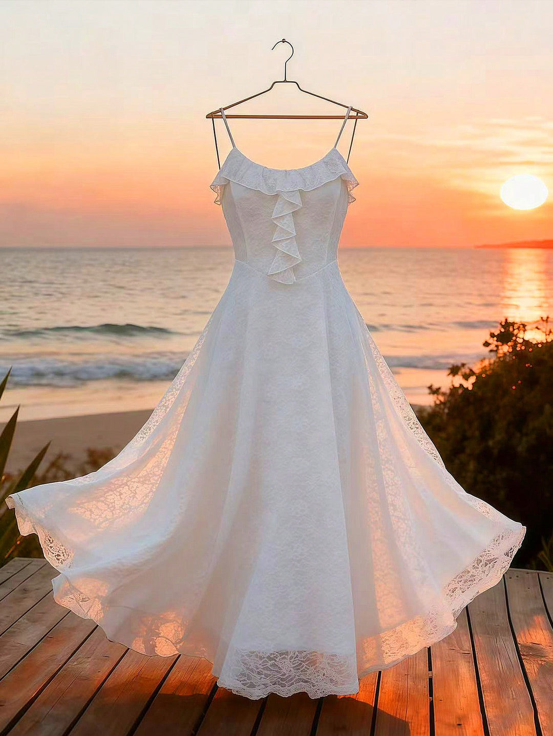 Rochie maxi SHEIN, alb