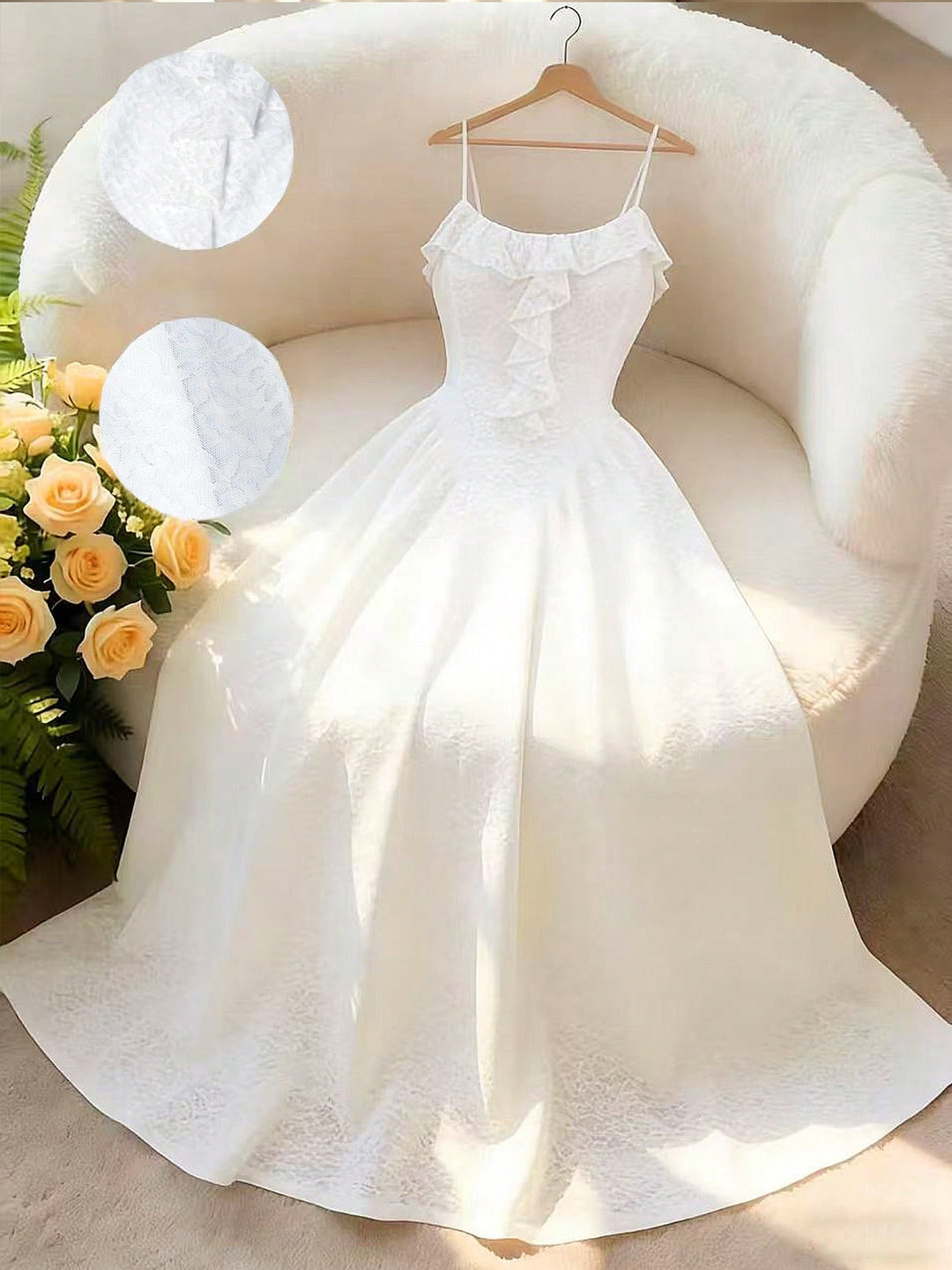 Rochie maxi SHEIN, alb
