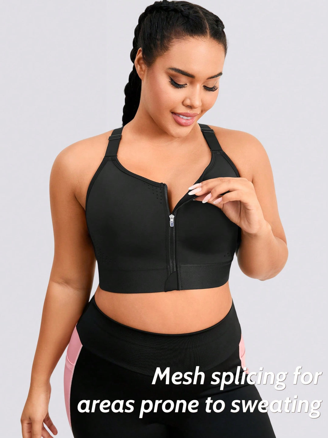 Bustieră sport SHEIN, negru