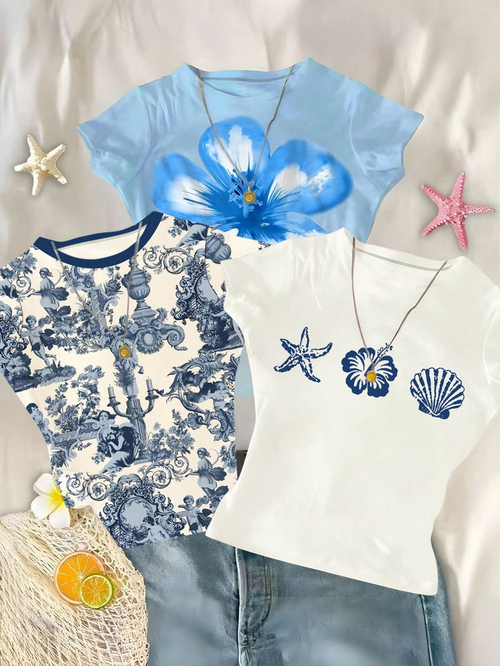 Tricou SHEIN, albastru