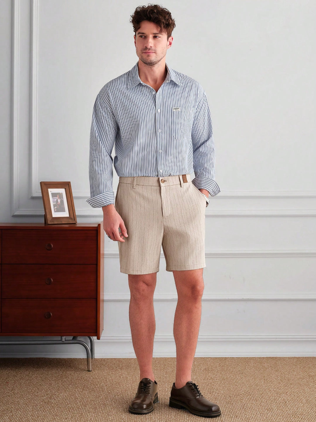 Pantaloni scurți SHEIN, kaki