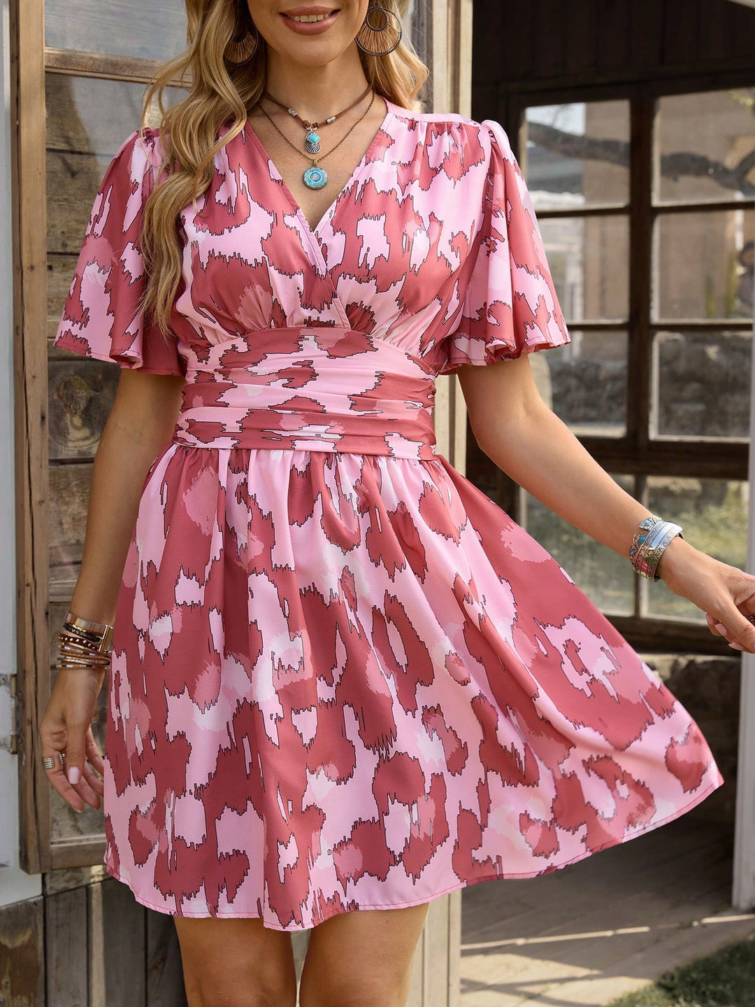 Rochie midi SHEIN, mix culori