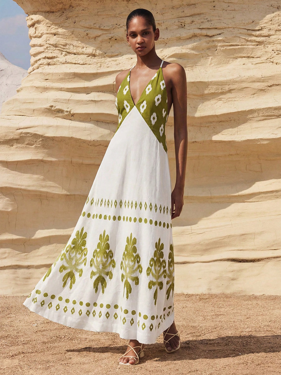 Rochie maxi SHEIN, verde