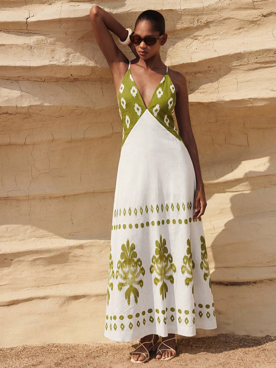 Rochie maxi SHEIN, verde