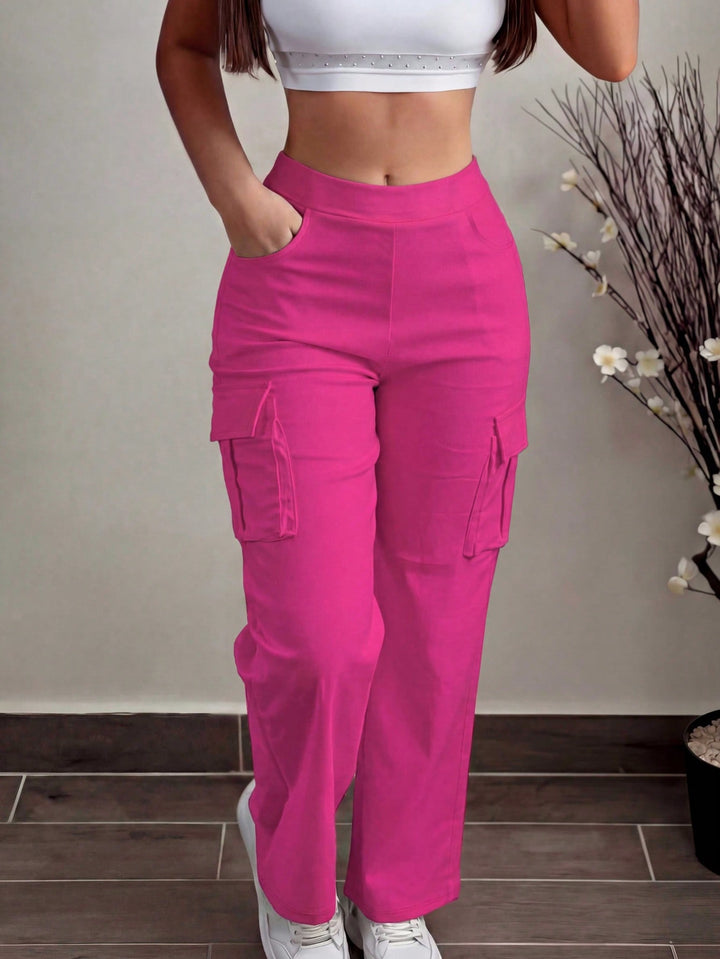 Pantaloni SHEIN, roz