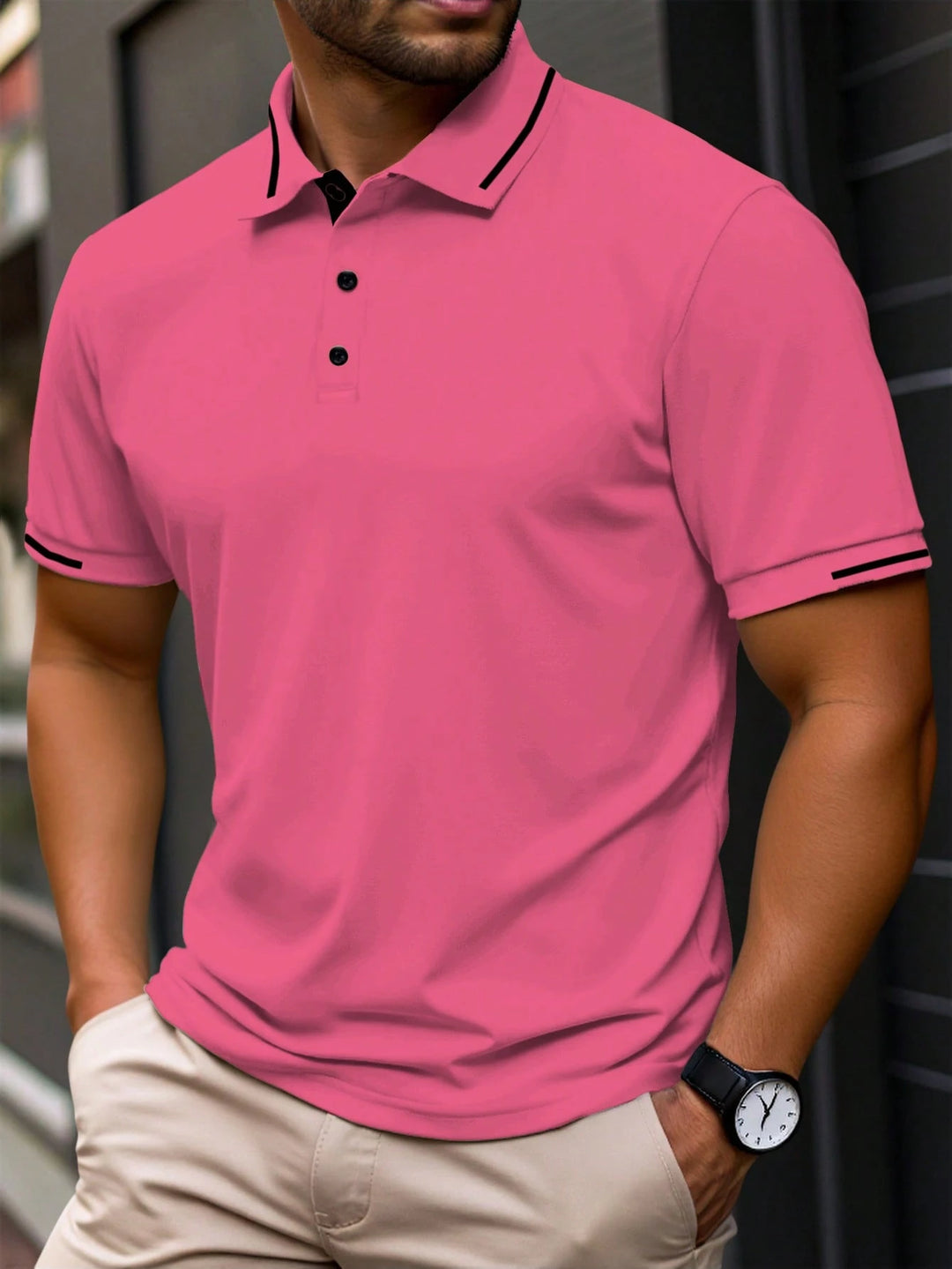 Tricou polo SHEIN, roz