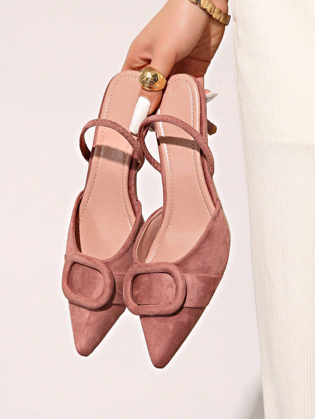 Pantofi cu toc SHEIN, roz