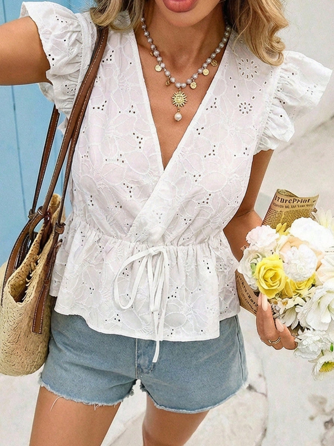 Top SHEIN, alb