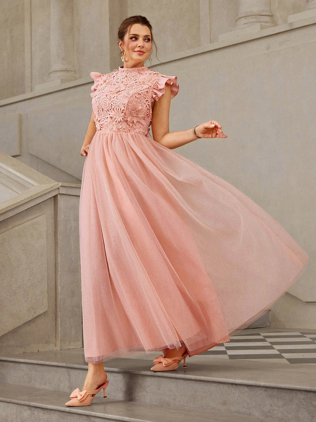 Rochie maxi SHEIN, roz