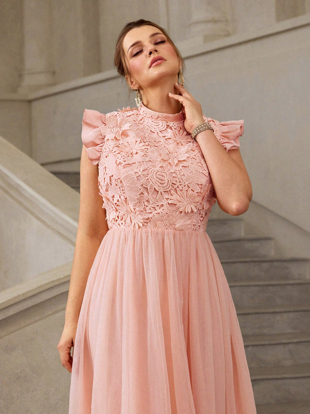 Rochie maxi SHEIN, roz
