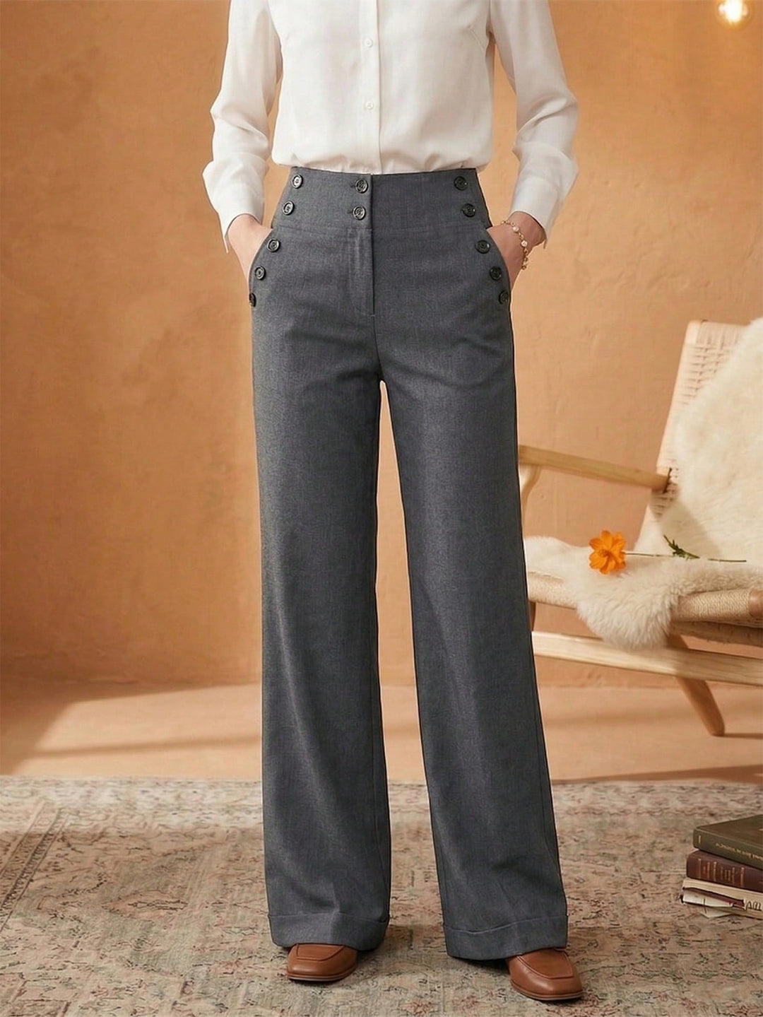 Pantaloni SHEIN, gri