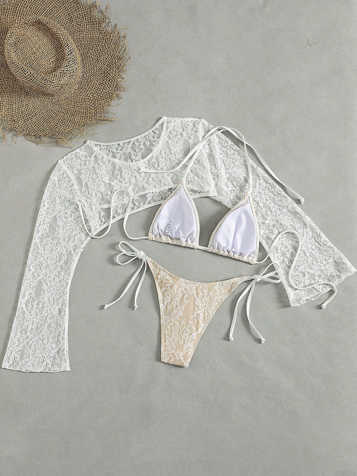 Set bikini SHEIN, alb