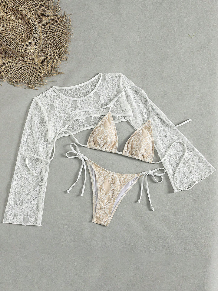 Set bikini SHEIN, alb