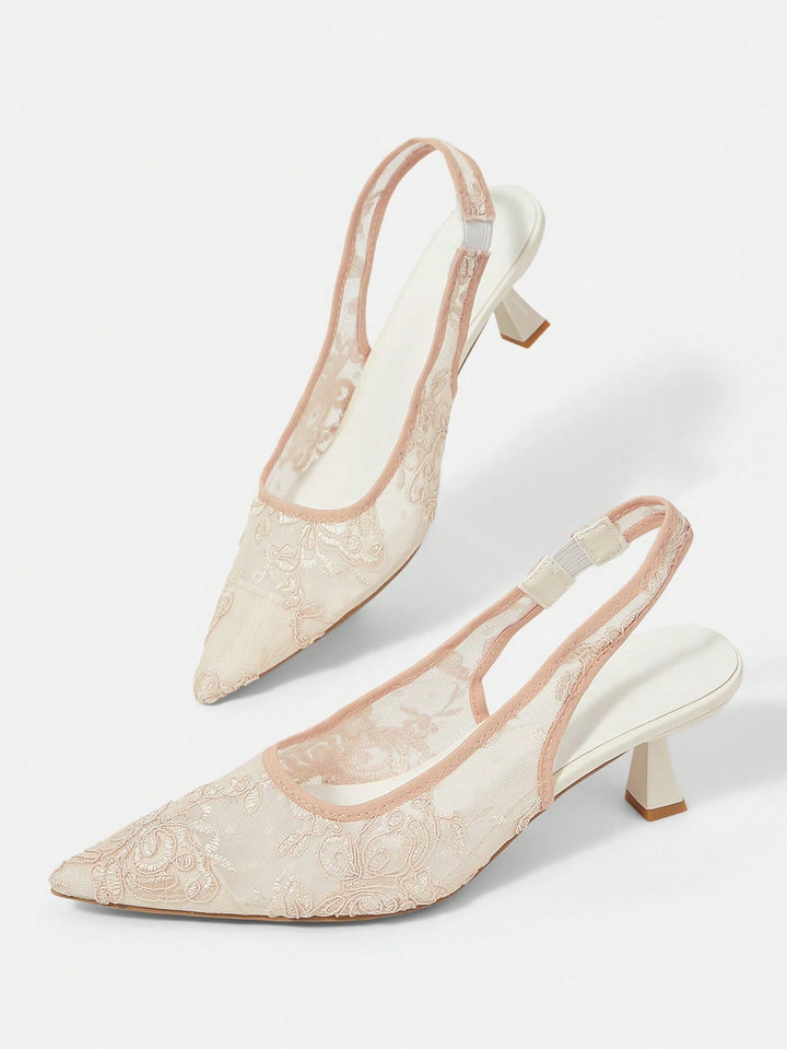 Pantofi cu toc SHEIN, bej
