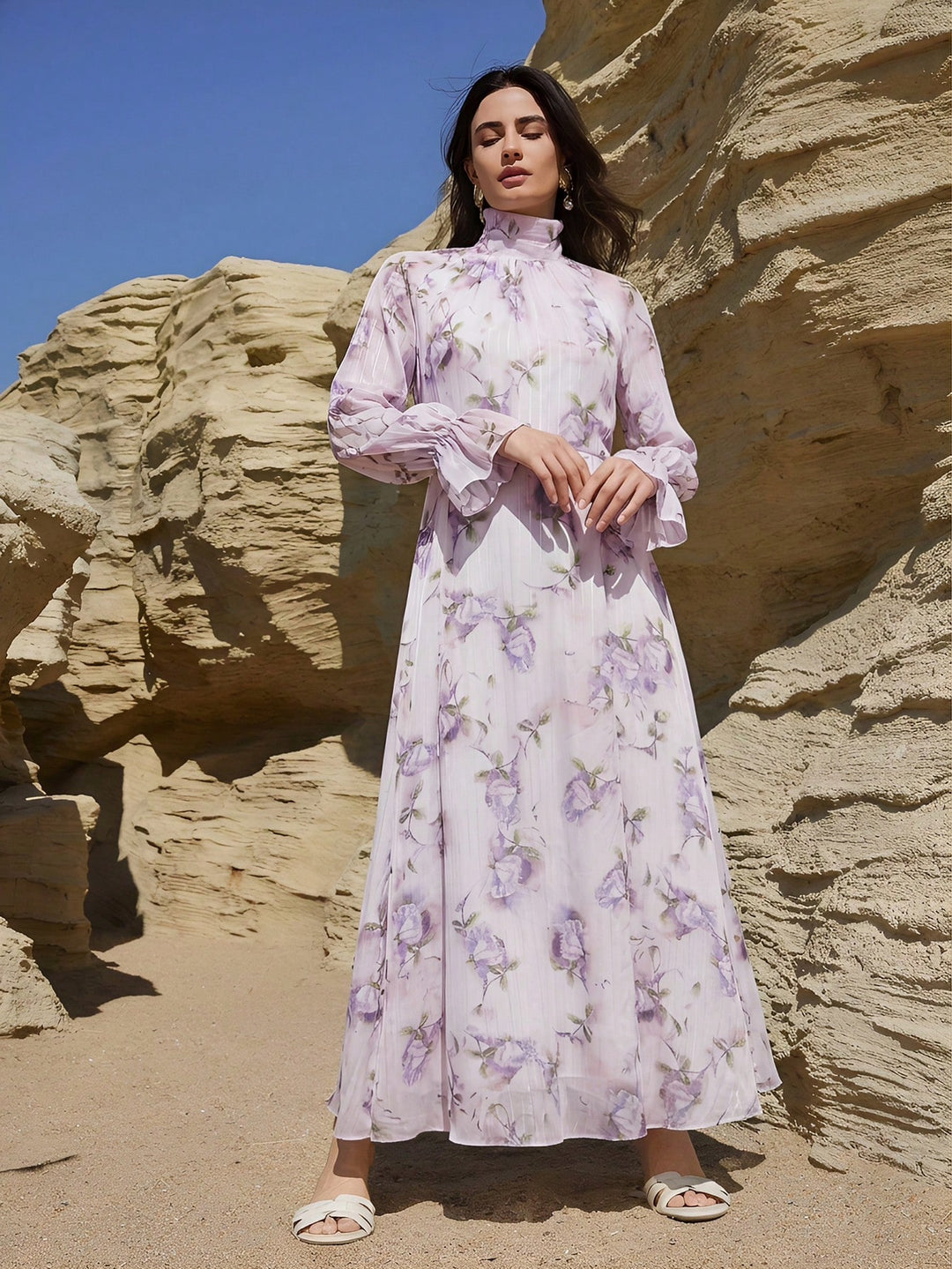 Rochie maxi SHEIN, mix culori