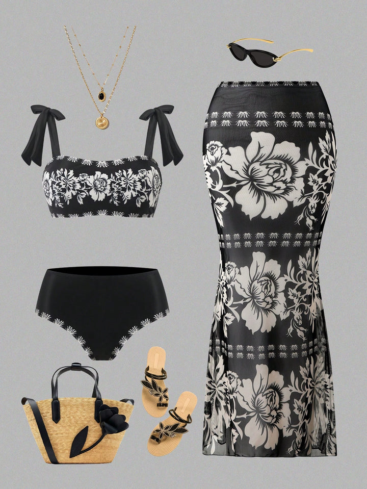 Set bikini SHEIN, mix culori