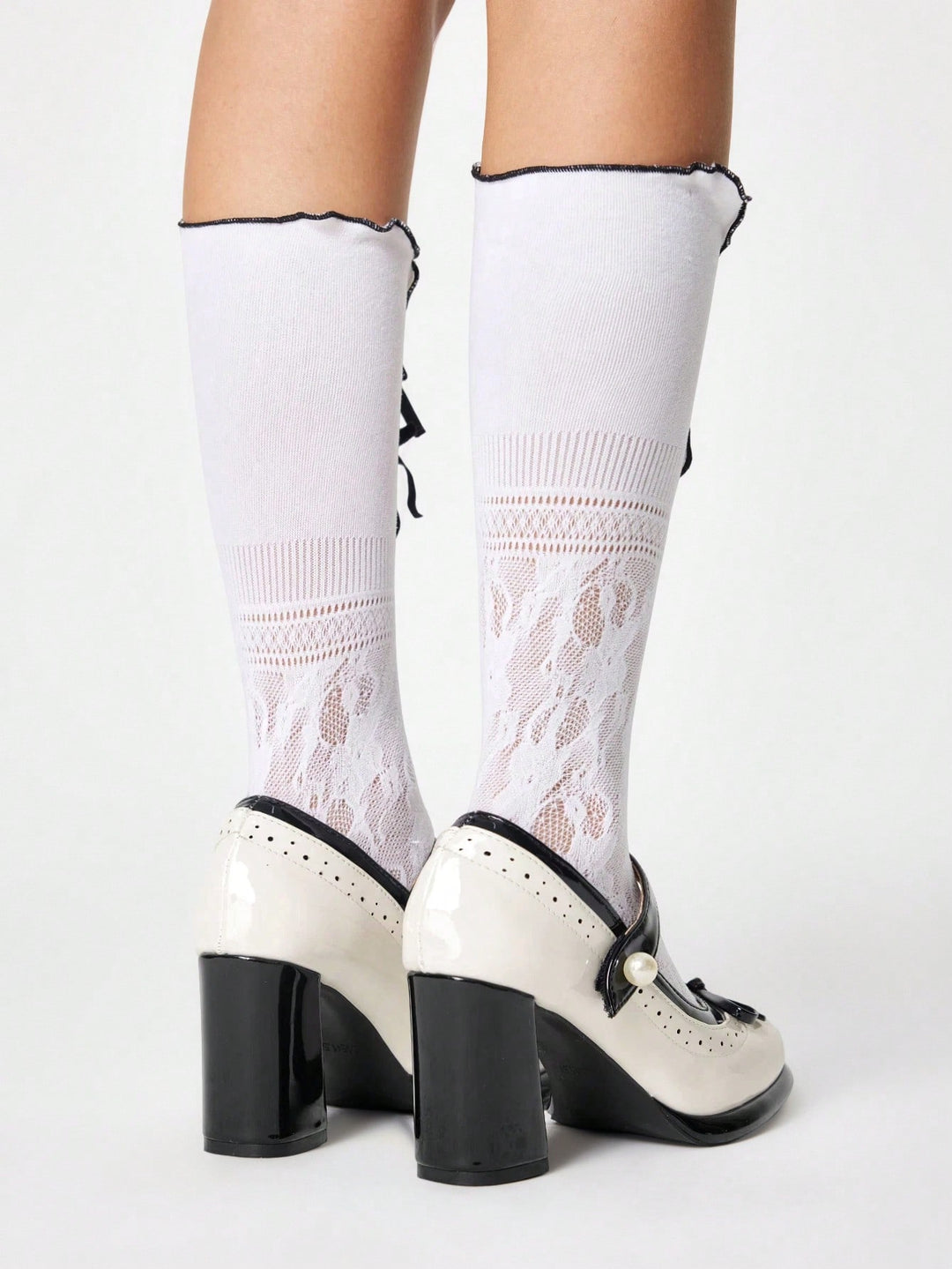 Pantofi cu toc SHEIN, alb