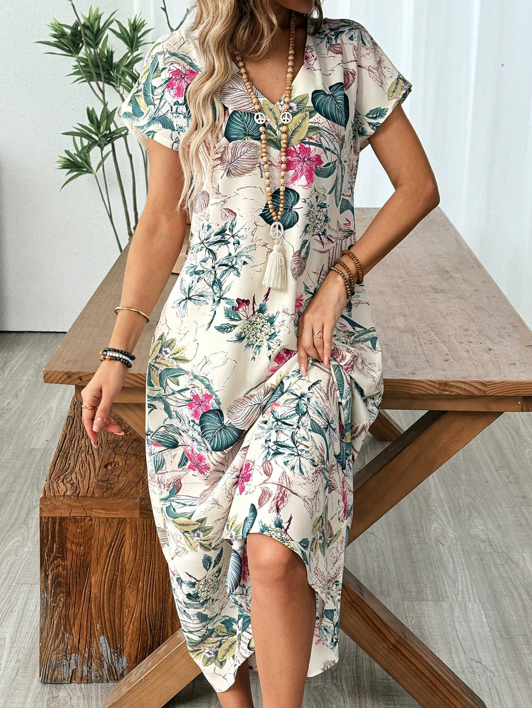 Rochie maxi SHEIN, mix culori