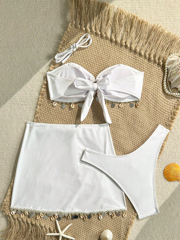 Set bikini SHEIN, alb