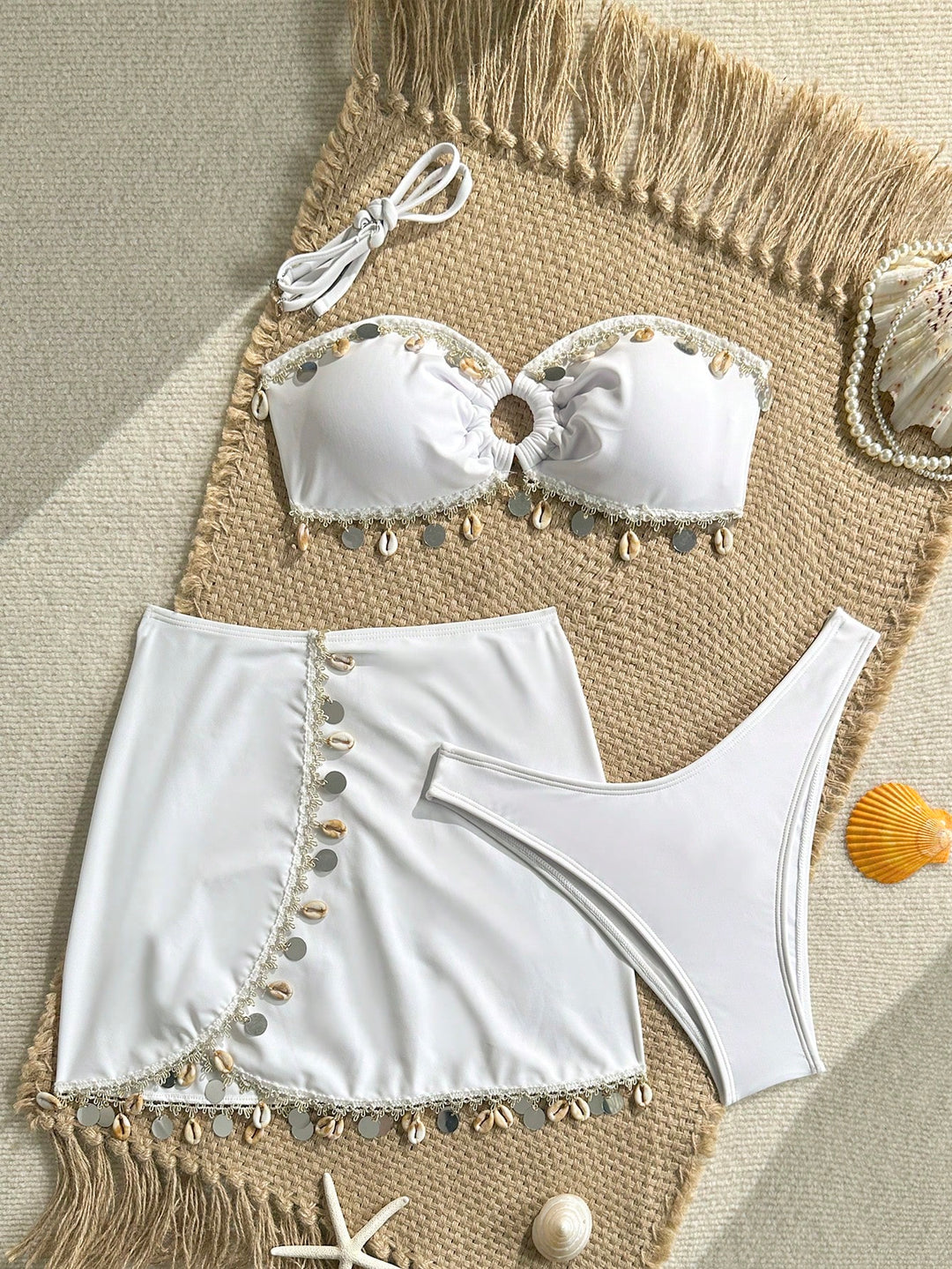 Set bikini SHEIN, alb