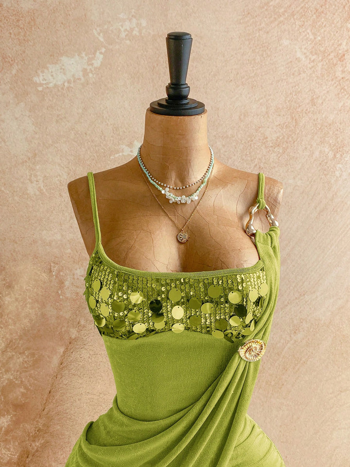 Rochie mini SHEIN, verde