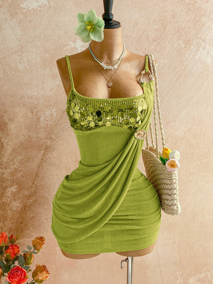 Rochie mini SHEIN, verde
