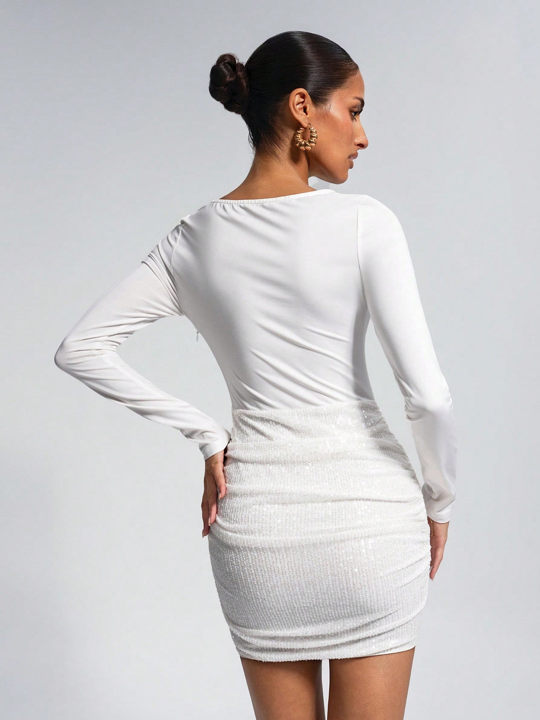 Rochie mini SHEIN, alb