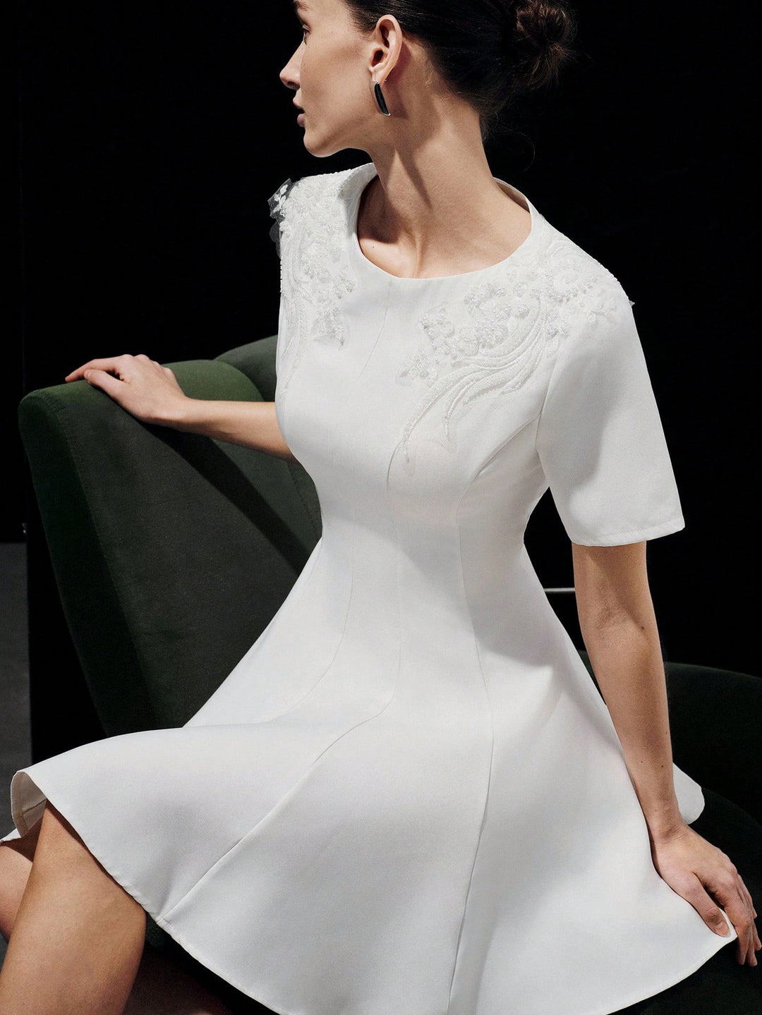 Rochie mini SHEIN, alb