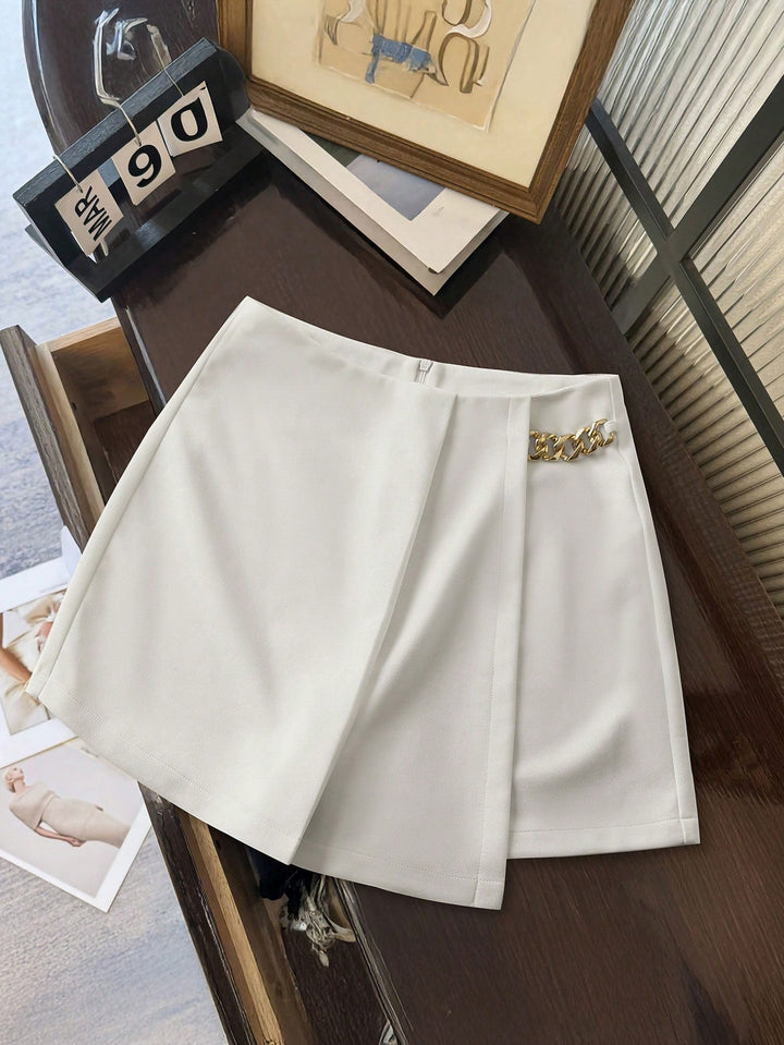 Pantaloni scurți SHEIN, alb