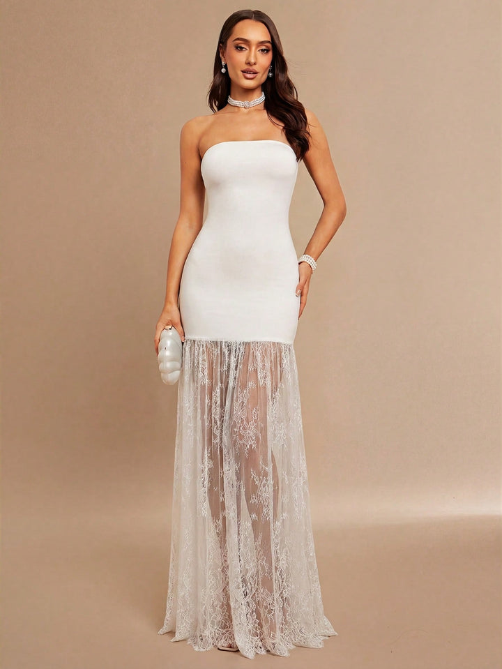 Rochie maxi SHEIN, alb