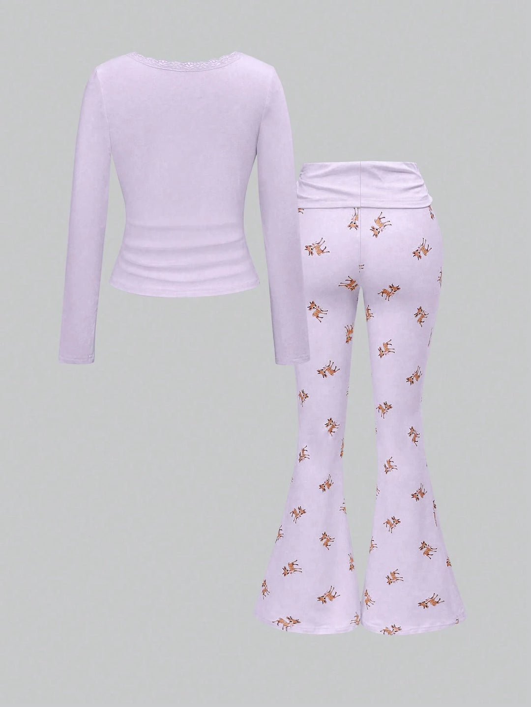 Compleu pijamale SHEIN, mov