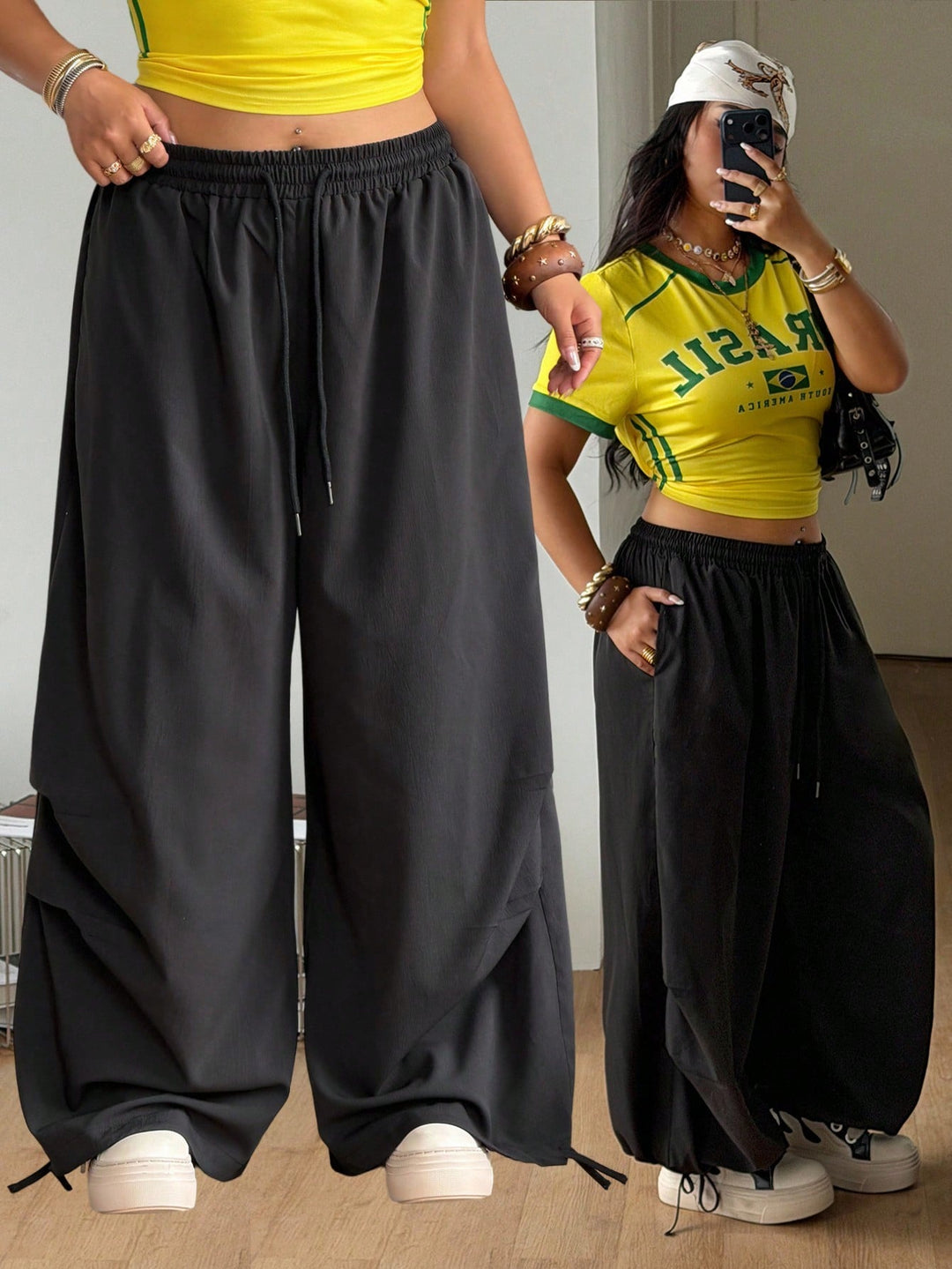 Pantaloni SHEIN, negru