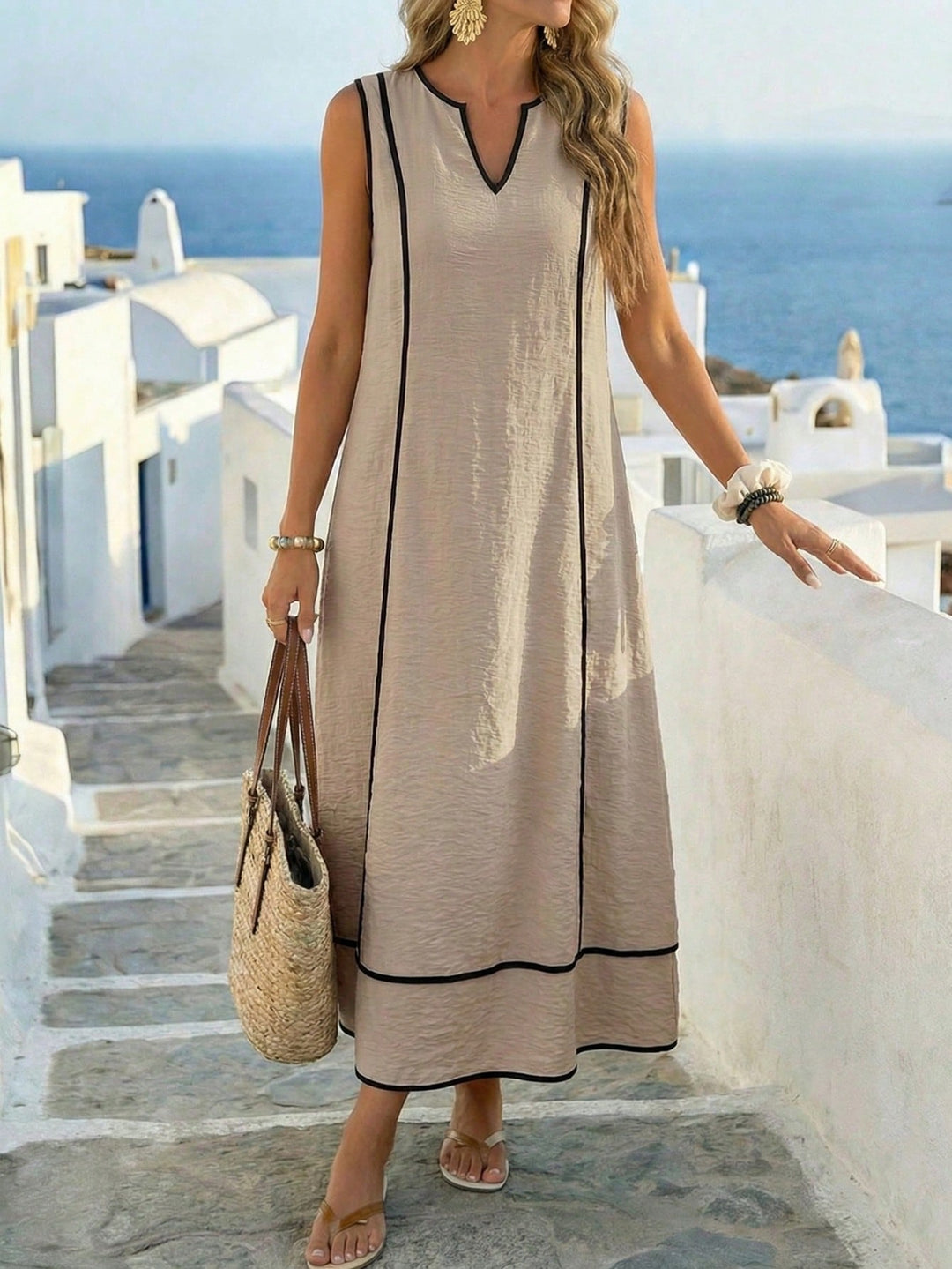 Rochie maxi SHEIN, kaki