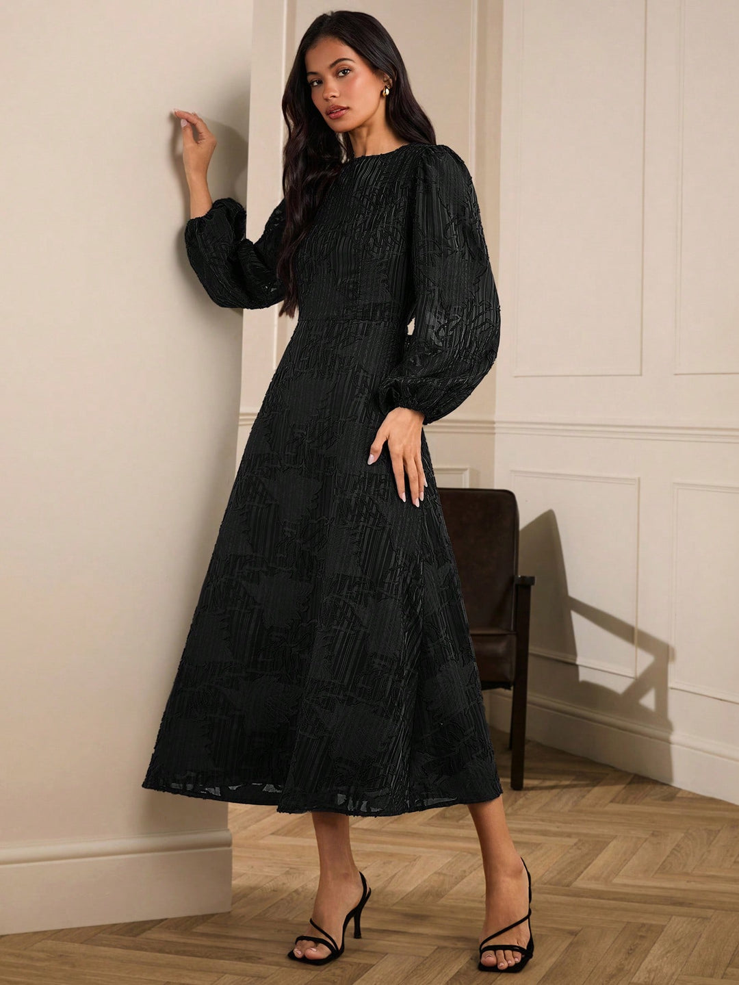 Rochie midi SHEIN, negru