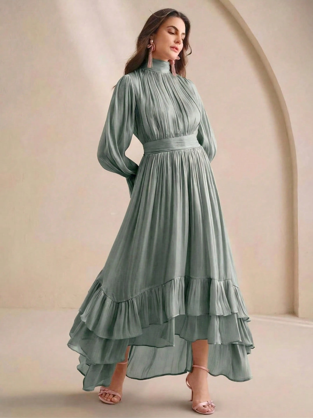 Rochie maxi SHEIN, verde
