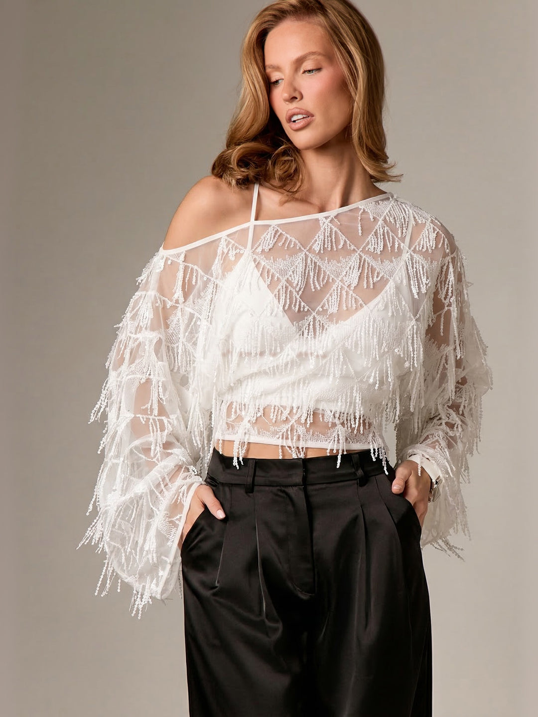 Top SHEIN, alb