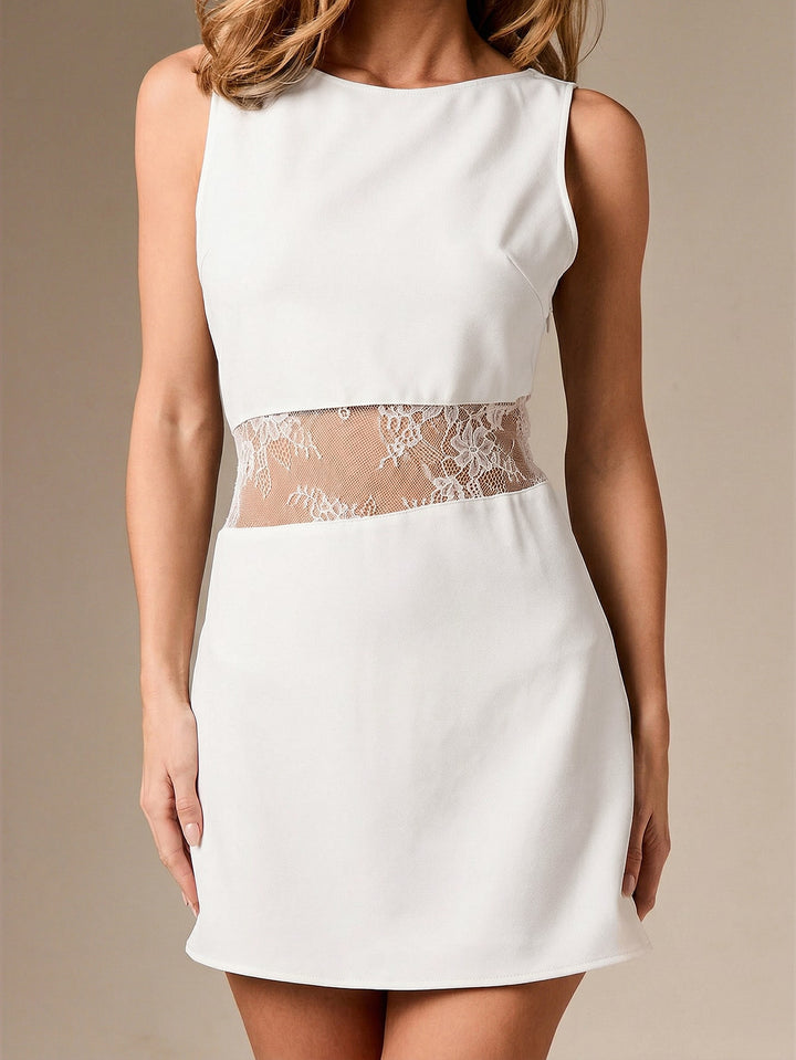 Rochie mini SHEIN, alb
